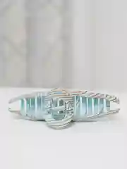 Голубой каучуковый краб для волос