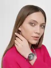 Хром женский подарочный набор: наручные часы с браслетом