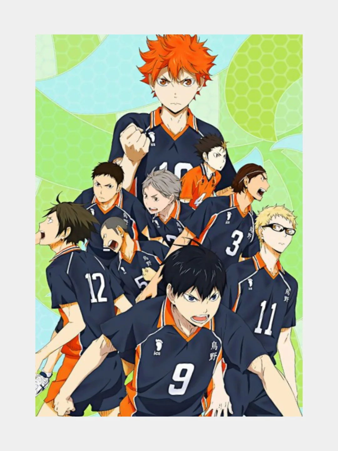 Багровый плакат аниме Волейбол, Хантер Х Хантер, Haikyuu, Hunter x Hunter