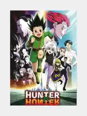 Красный плакат аниме Волейбол, Хантер Х Хантер, Haikyuu, Hunter x Hunter