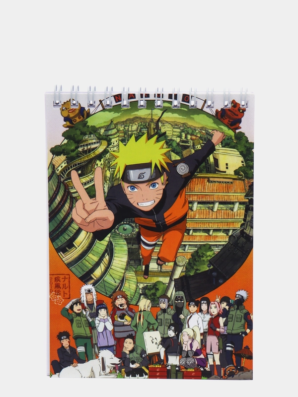 Блокнот по аниме "Naruto" (Наруто) с обложкой из плотного картона