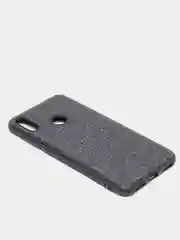 Черный чехол Huawei Y7 2019, Хуавей У7 2019 силиконовый с блестками