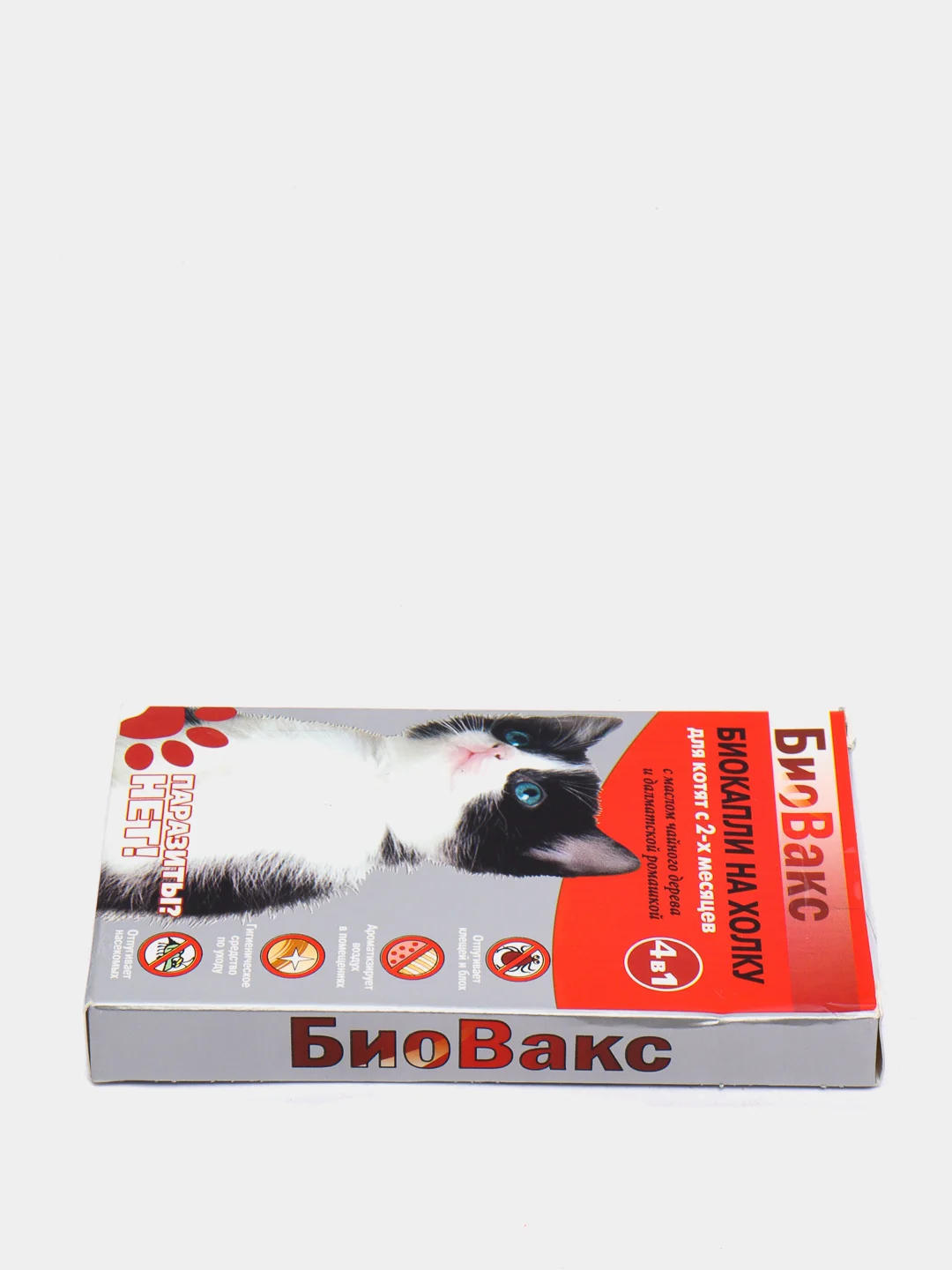 Капли на холку "Биовакс" для котят, антипаразитарные, 2 ампулы-пипетки