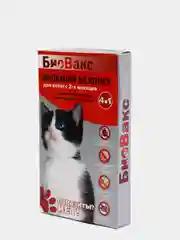 Капли на холку "Биовакс" для котят, антипаразитарные, 2 ампулы-пипетки