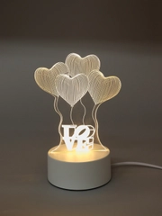 Ночник светодиодный LED, настольный, 3D