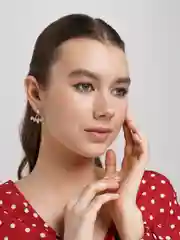 Женские серьги капли со стразами