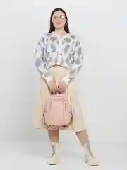 Розовый рюкзак женский из экокожи