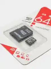 Карта памяти SmartBuy microSD, 32 /64 /128GB Class10, micro SD для смартфона, телефона