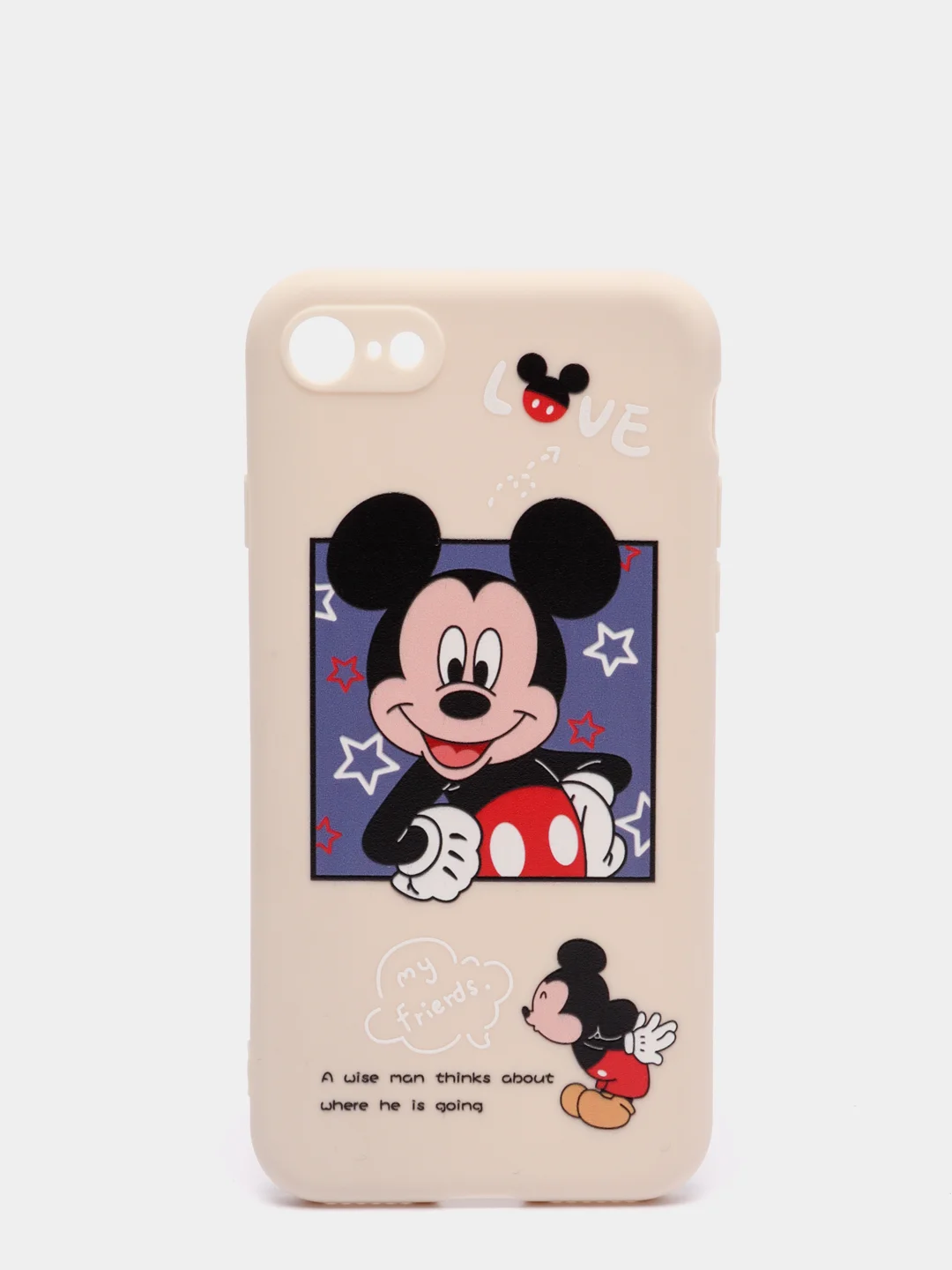 Желтый чехол для iPhone 7/8 "Микки"