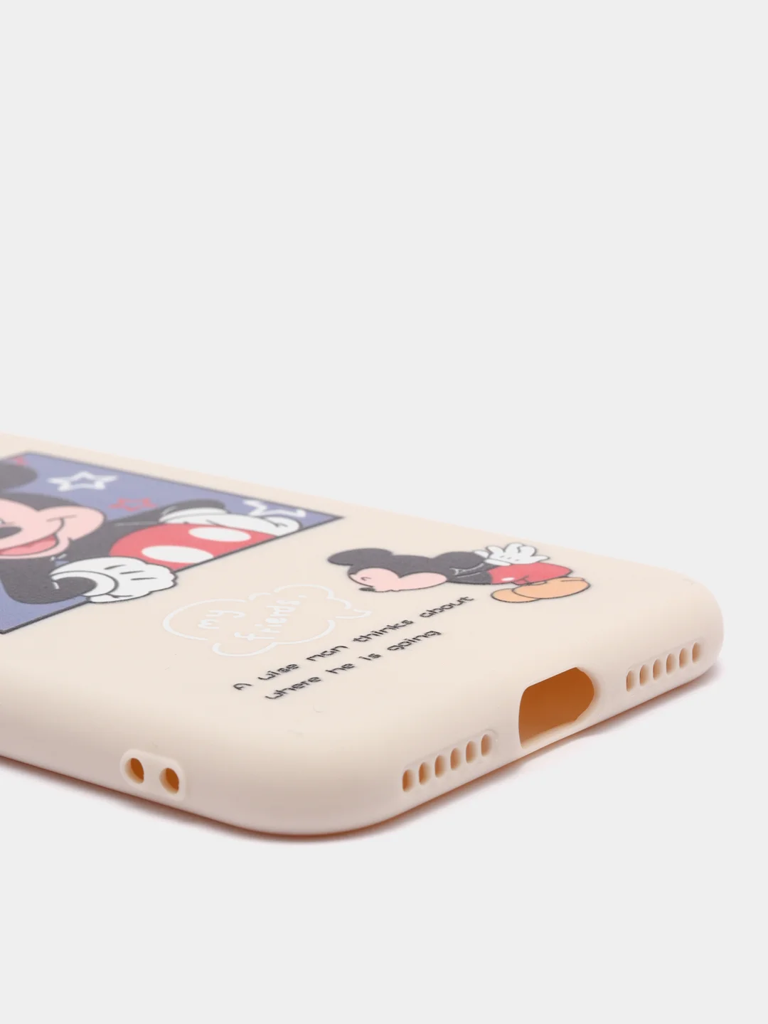 Желтый чехол для iPhone 7/8 "Микки"