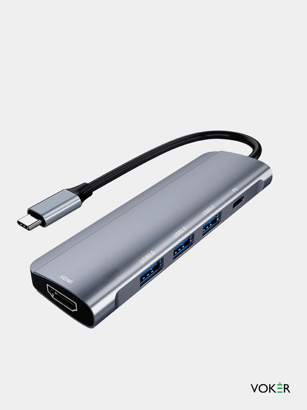 Type C HUB 5 в 1 Концентратор USB 3.0 и HDMI