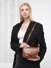 Коричневый сумка женская. Сумочка из искусственной кожи