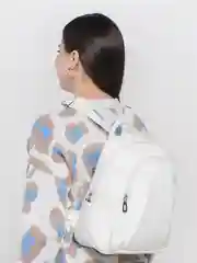Белый рюкзак женский из экокожи