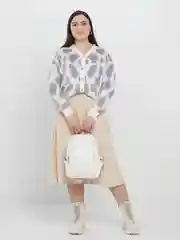 Белый рюкзак женский из экокожи
