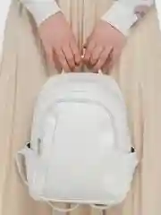 Белый рюкзак женский из экокожи