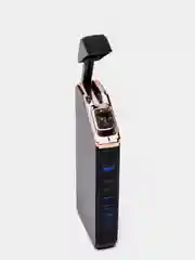 Черный электронная импульсная зажигалка USB Plazma, Металлическая, с сенсорным управлением LED