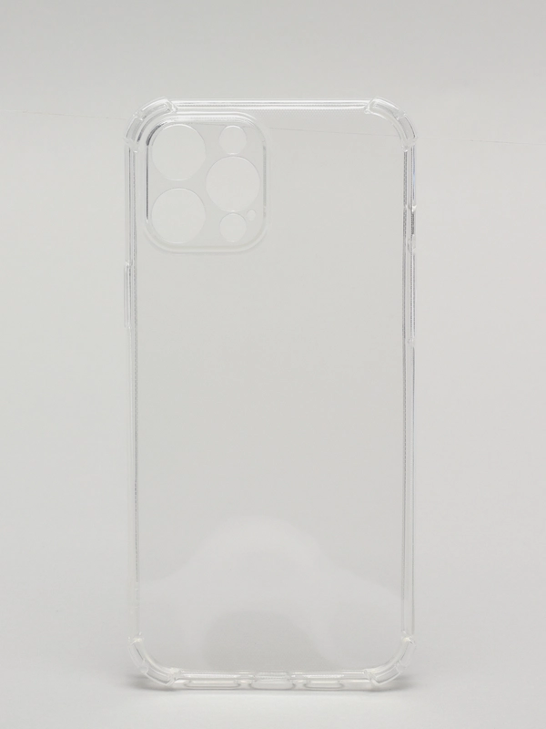 Чехол на Apple iPhone 12 Pro Max противоударный, силиконовый, прозрачный с защитой камеры