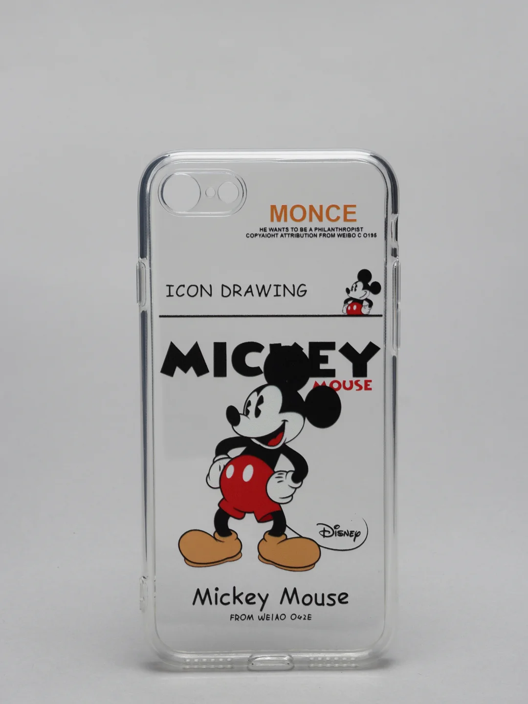 Алый чехол для iPhone 7/8 "Микки"