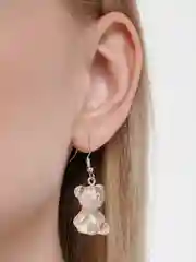 Конфетный серьги мармеладные мишки с блестками