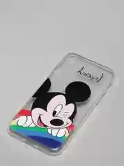 Бежевый меланж чехол для iPhone 7/8 "Микки"