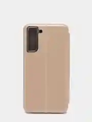 Золотой чехол-книжка Samsung Galaxy S21 FE, Самсунг Галакси С21 ФЕ