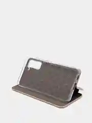 Золотой чехол-книжка Samsung Galaxy S21 FE, Самсунг Галакси С21 ФЕ