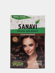 КРАСКА ДЛЯ ВОЛОС БЕЗ АММИАКА ТОН КАШТАНОВЫЙ САНАВИ (SANAVI), 75 Г