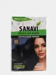 КРАСКА ДЛЯ ВОЛОС БЕЗ АММИАКА ТОН НАТУРАЛЬНЫЙ ЧЁРНЫЙ САНАВИ (SANAVI), 75 Г