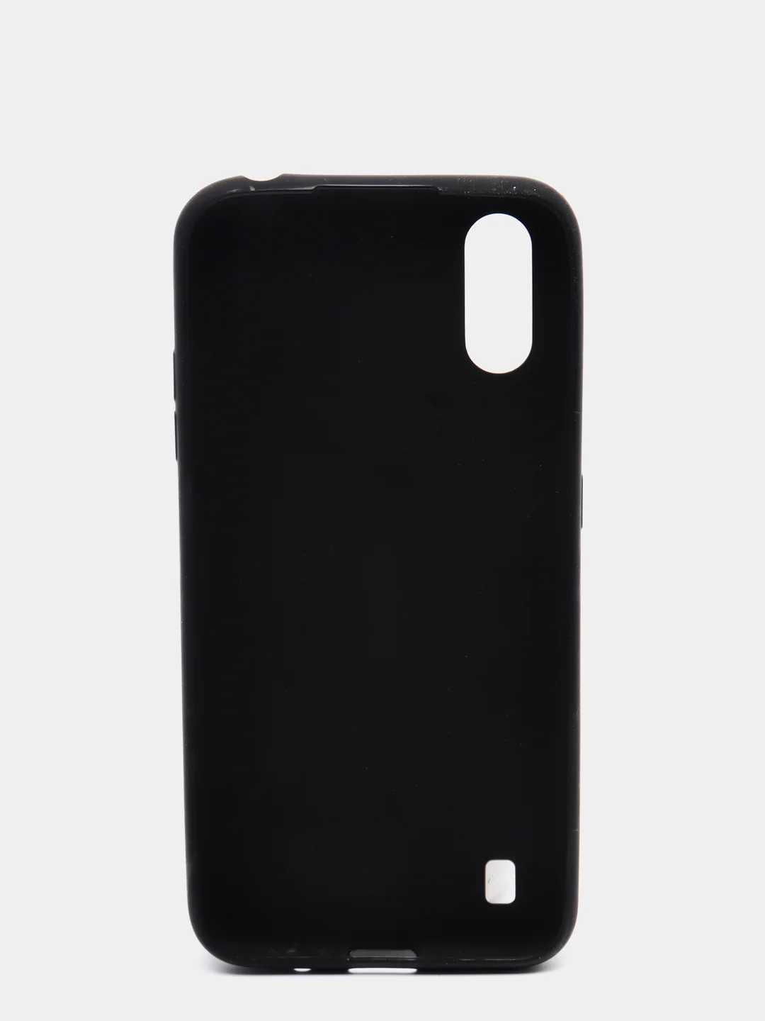 Угольный чехол Samsung Galaxy A01 / M01 (Самсунг Галакси А01 / М01) черный силиконовый под кожу