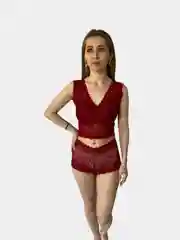 Бордовый кружевной комплект белья