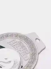 Серебряный медаль наградная металлическая
