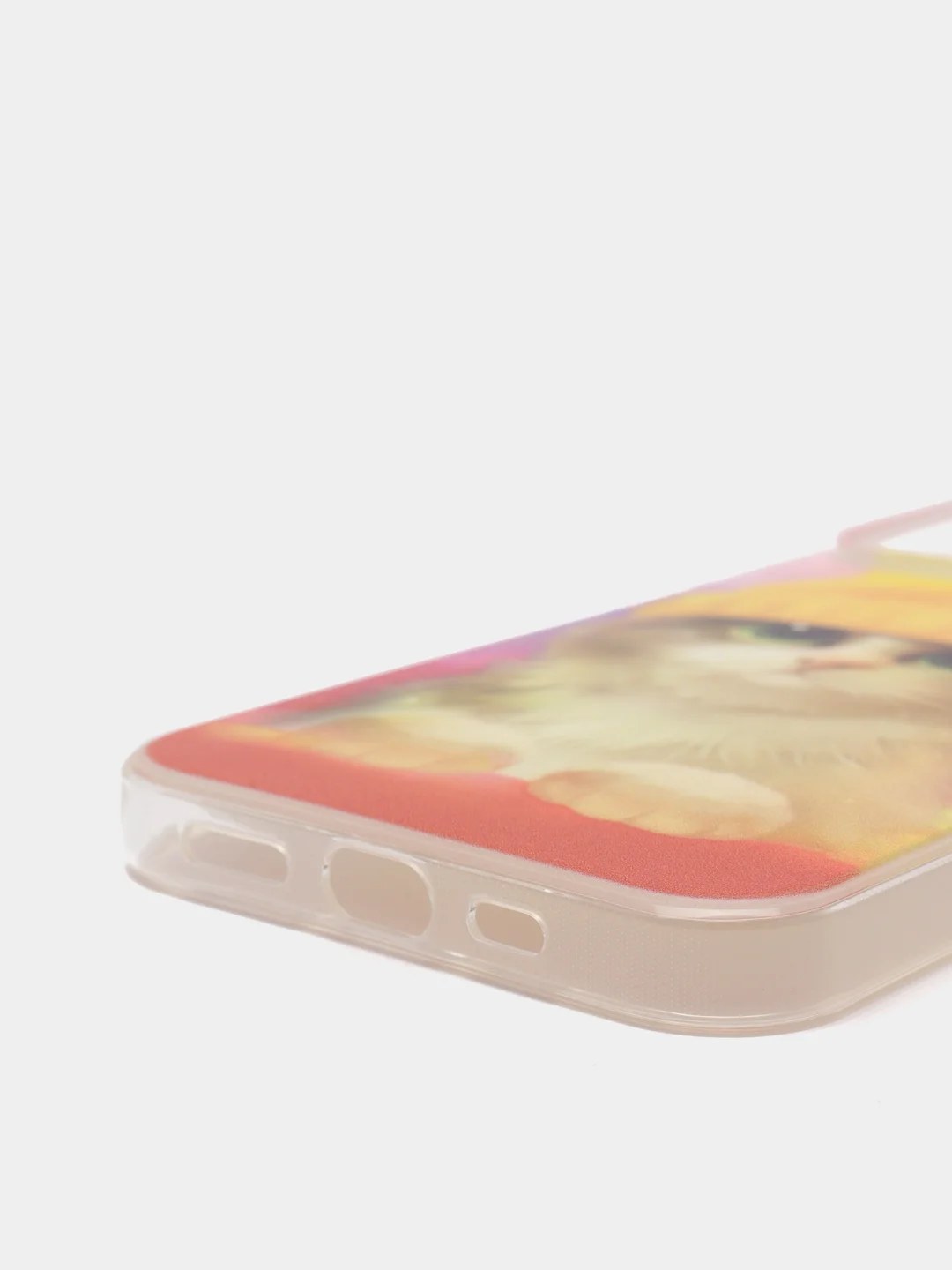 Желтый силиконовый чехол на iPhone 13 Pro/Айфон 13 Pro прозрачный, с рисунком, защита камеры
