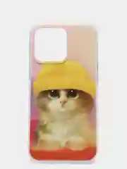 Желтый силиконовый чехол на iPhone 13 Pro/Айфон 13 Pro прозрачный, с рисунком, защита камеры