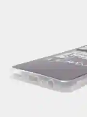 Тёмно-коричневый силиконовый чехол на Samsung Galaxy A32 / Самсунг А32 прозрачный с рисунком, защита камеры