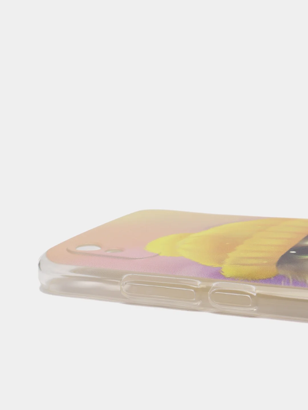 Желтый силиконовый чехол на Xiaomi Redmi 9A / Сяоми Редми 9А прозрачный с рисунком, защита камеры