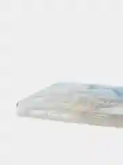 Голубой силиконовый чехол на Samsung Galaxy A32 / Самсунг А32 прозрачный с рисунком, защита камеры