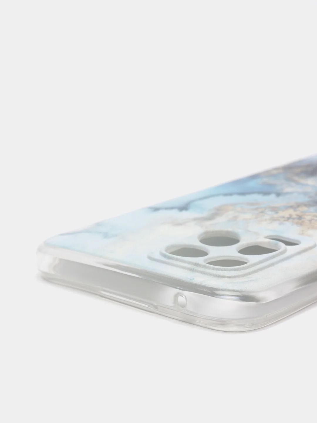 Голубой силиконовый чехол на Oppo Realme 8/8 Pro / Оппо Реалми 8/8 Про прозрачный, с рисунком