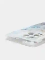 Голубой силиконовый чехол на Oppo Realme 8/8 Pro / Оппо Реалми 8/8 Про прозрачный, с рисунком