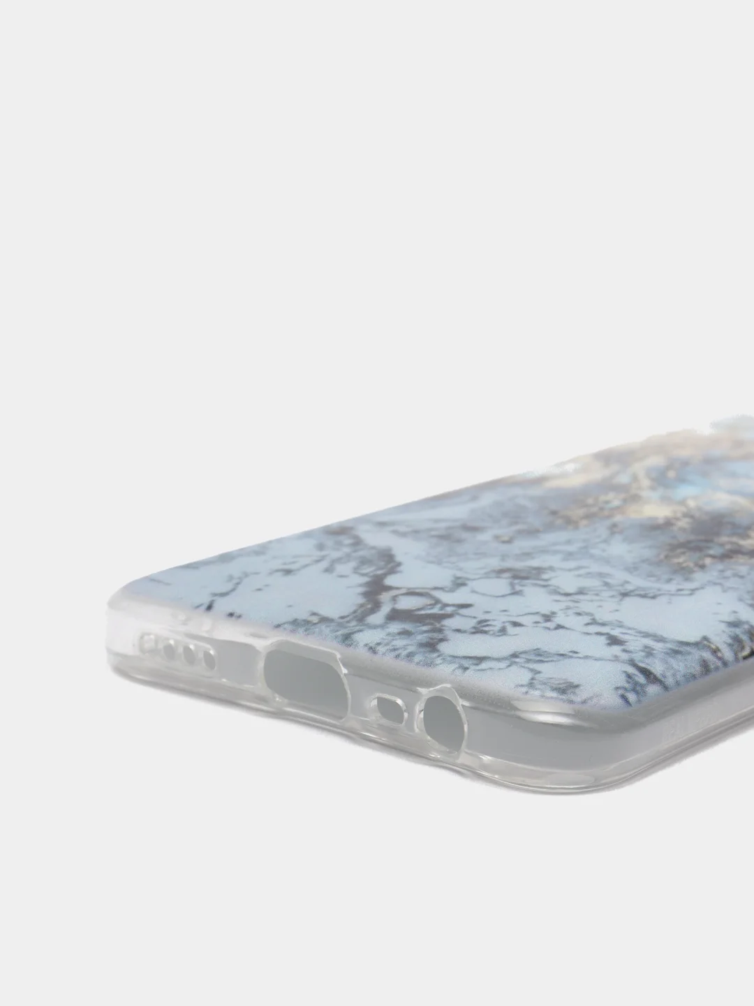 Голубой силиконовый чехол на Oppo Realme 8/8 Pro / Оппо Реалми 8/8 Про прозрачный, с рисунком