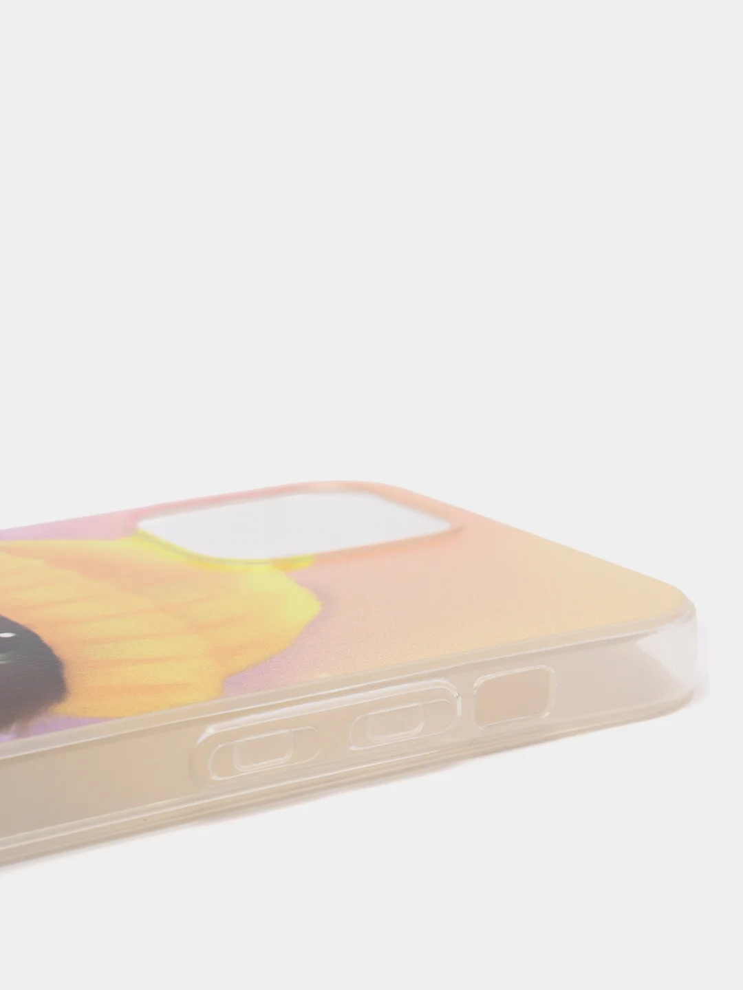 Желтый силиконовый чехол на Apple iPhone 12/12 Pro / Айфон 12/12 Pro прозрачный, с рисунком