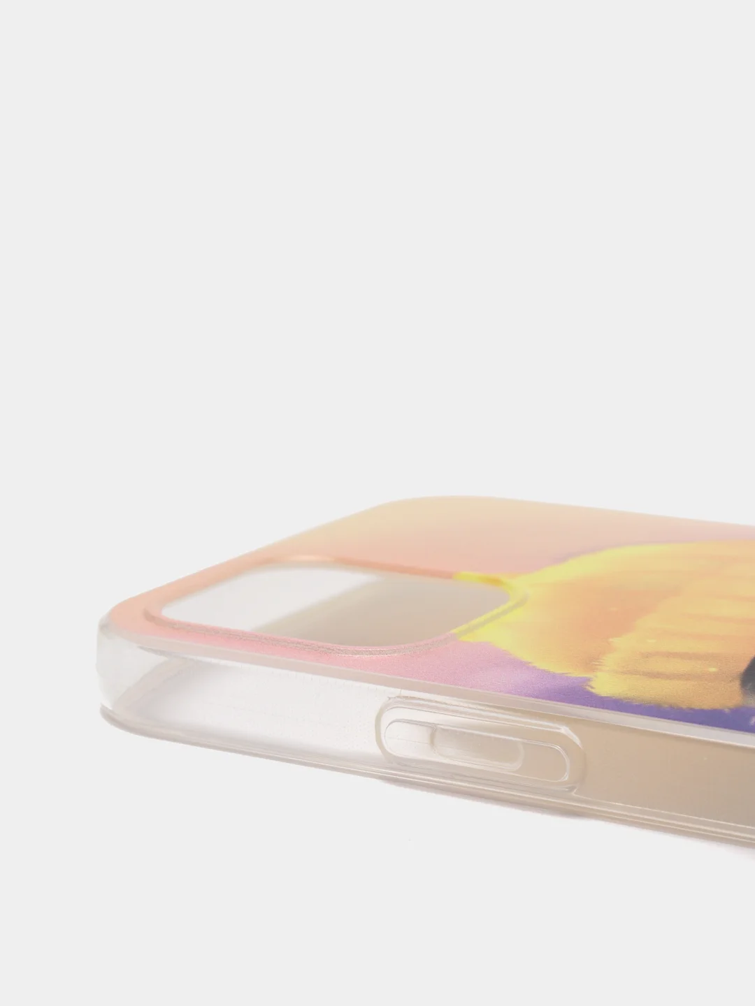 Желтый силиконовый чехол на Apple iPhone 12/12 Pro / Айфон 12/12 Pro прозрачный, с рисунком