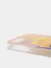 Желтый силиконовый чехол на Apple iPhone 12/12 Pro / Айфон 12/12 Pro прозрачный, с рисунком