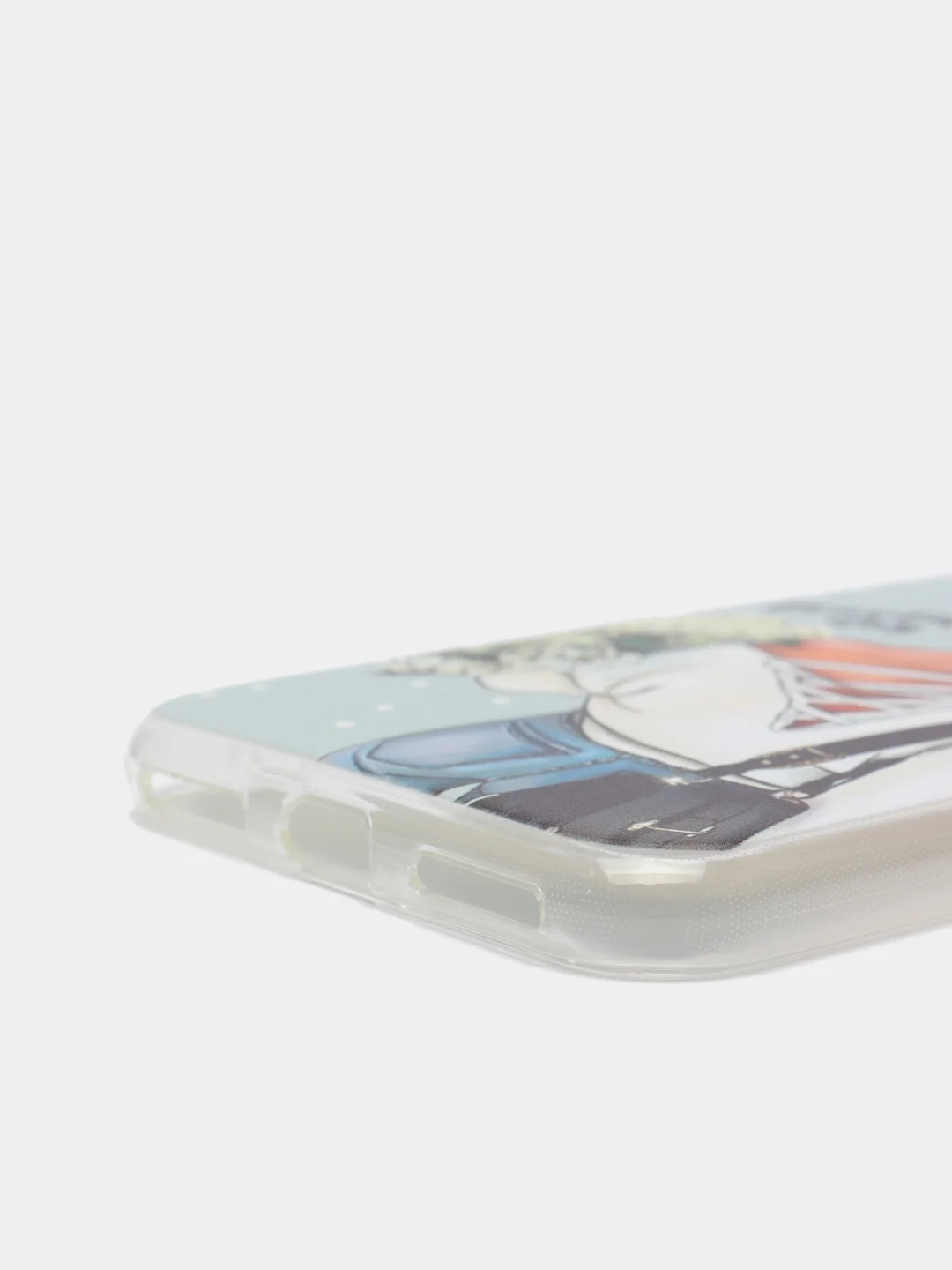 Тёмно-серый силиконовый чехол на Apple iPhone 7/8/SE 2020/SE 2022 / Айфон 7/8 прозрачный, с рисунком