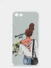 Тёмно-серый силиконовый чехол на Apple iPhone 7/8/SE 2020/SE 2022 / Айфон 7/8 прозрачный, с рисунком