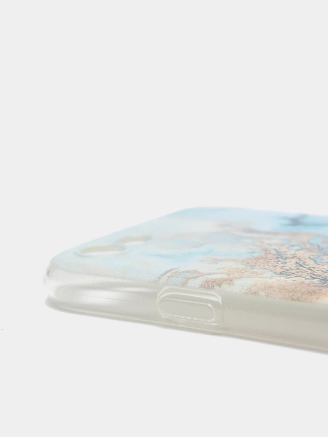 Голубой силиконовый чехол на Apple iPhone 7/8/SE 2020/SE 2022 / Айфон 7/8 прозрачный, с рисунком