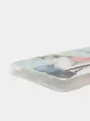 Тёмно-серый силиконовый чехол на Samsung Galaxy A32 / Самсунг А32 прозрачный с рисунком, защита камеры