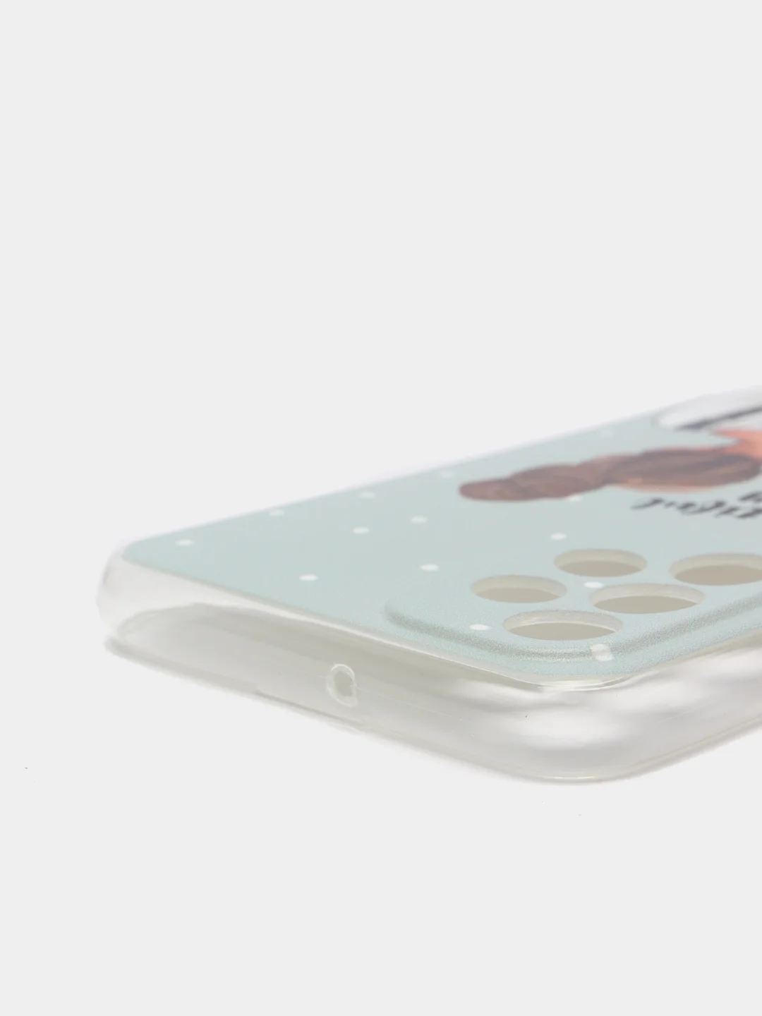 Тёмно-серый силиконовый чехол на Samsung Galaxy A32 / Самсунг А32 прозрачный с рисунком, защита камеры