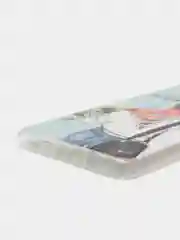 Тёмно-серый силиконовый чехол на Samsung Galaxy A51 / Самсунг А51 прозрачный с рисунком, защита камеры