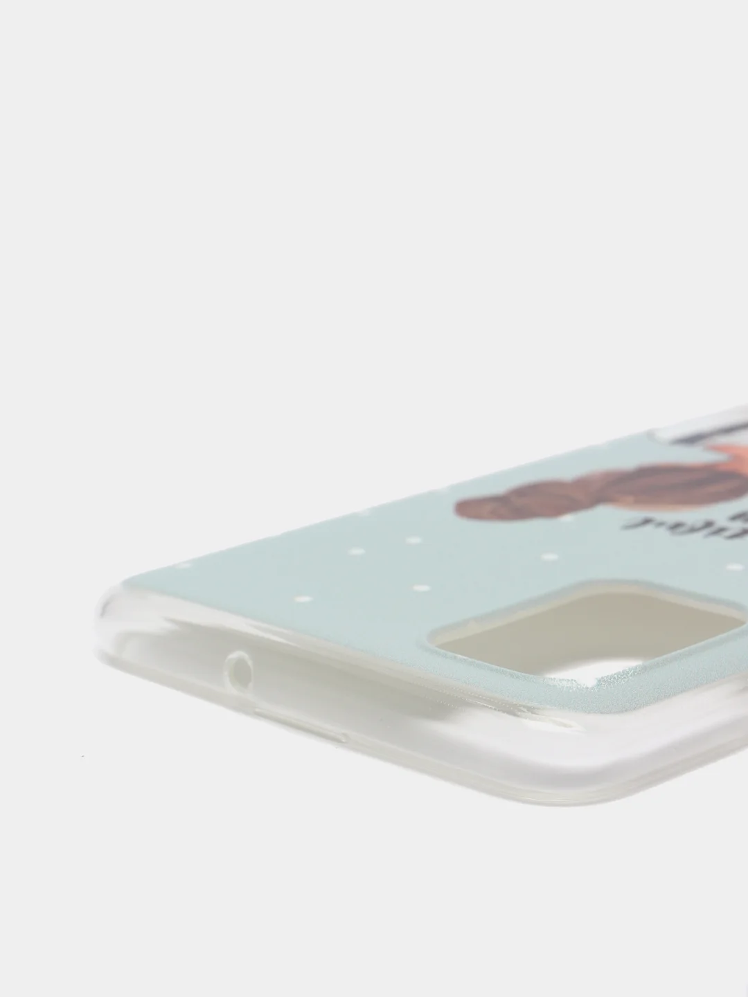 Тёмно-серый силиконовый чехол на Samsung Galaxy A51 / Самсунг А51 прозрачный с рисунком, защита камеры