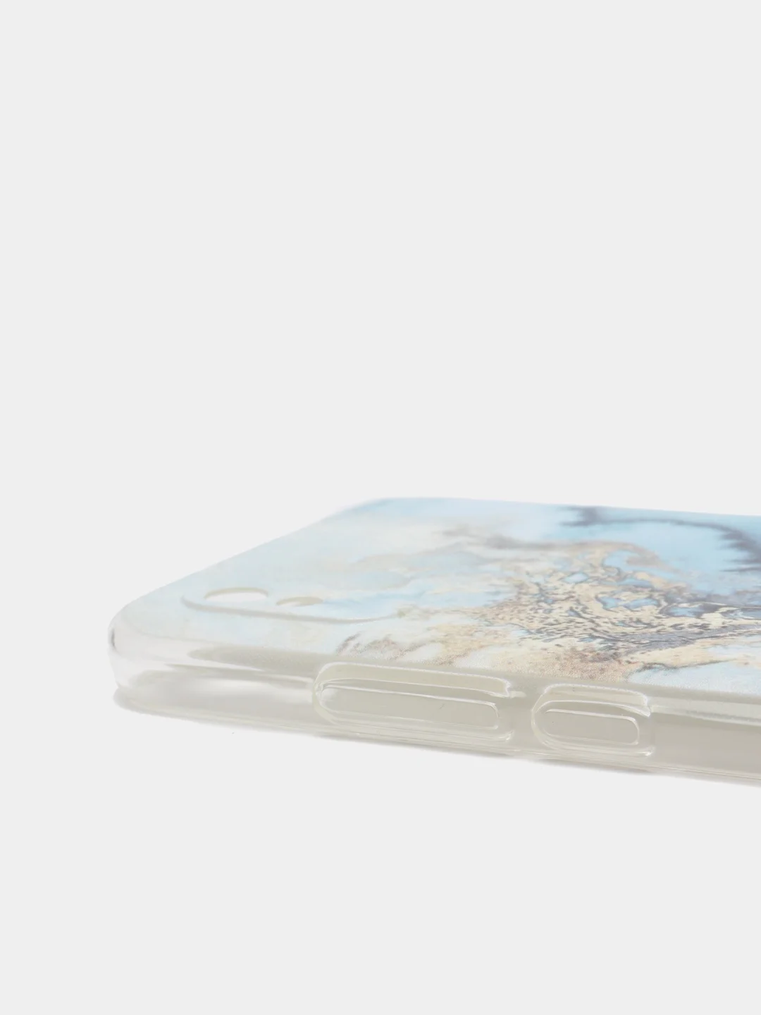 Голубой силиконовый чехол на Xiaomi Redmi 9A / Сяоми Редми 9А прозрачный с рисунком, защита камеры